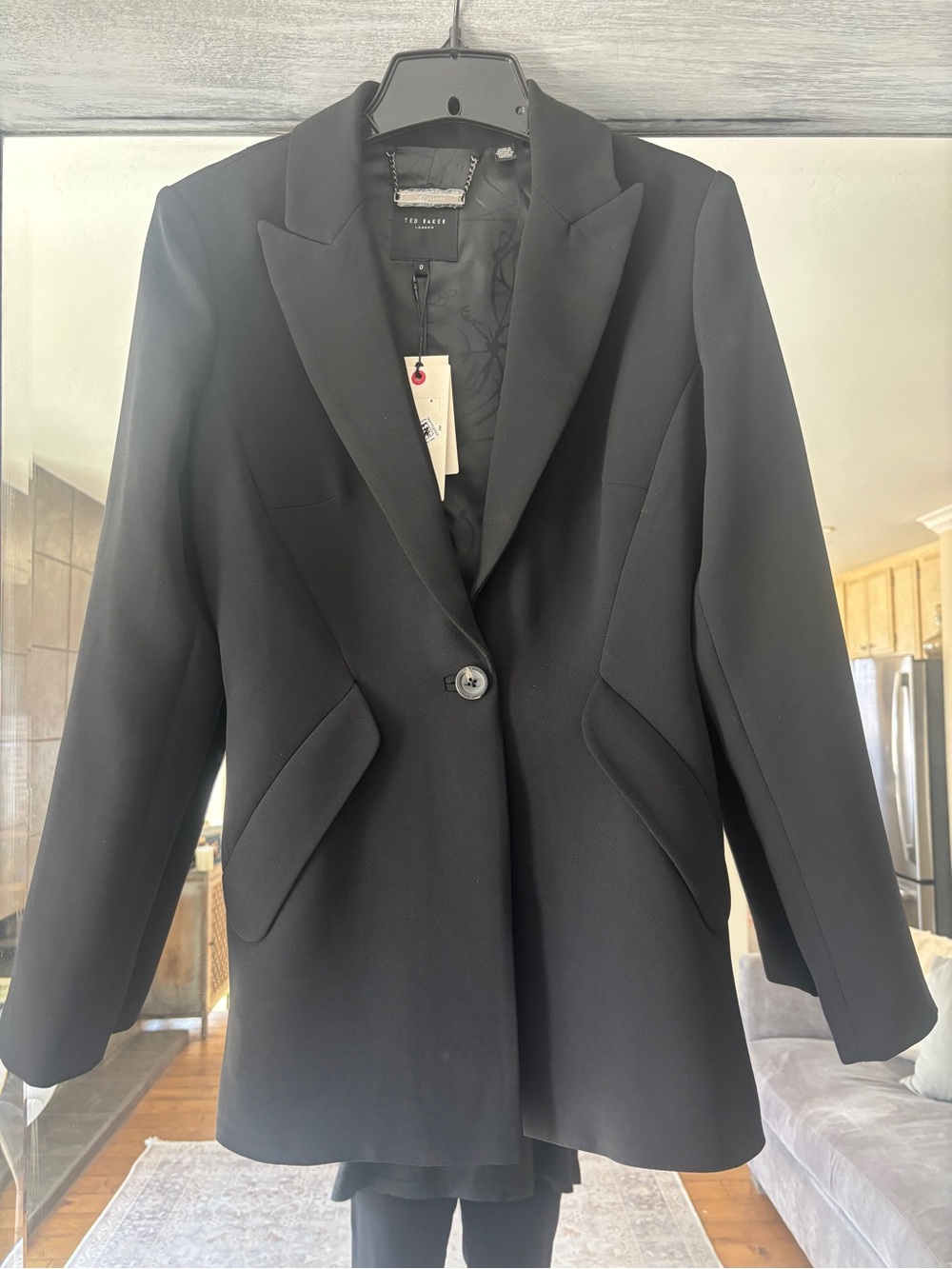 NEW NWT Ted Baker Black Single-Button Tailored Blazer